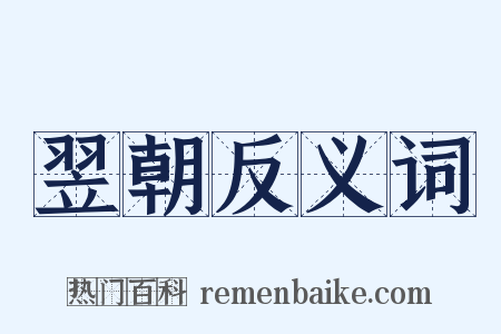 翌朝反义词是什么意思的图片